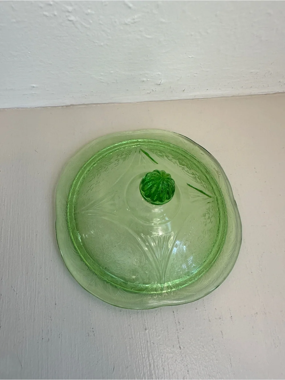 Vintage Hazel-Atlas Green Uranium Depression Glass 